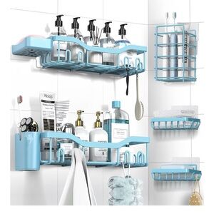 Shower Caddy Adhesive Shower Organizer 7-Pack